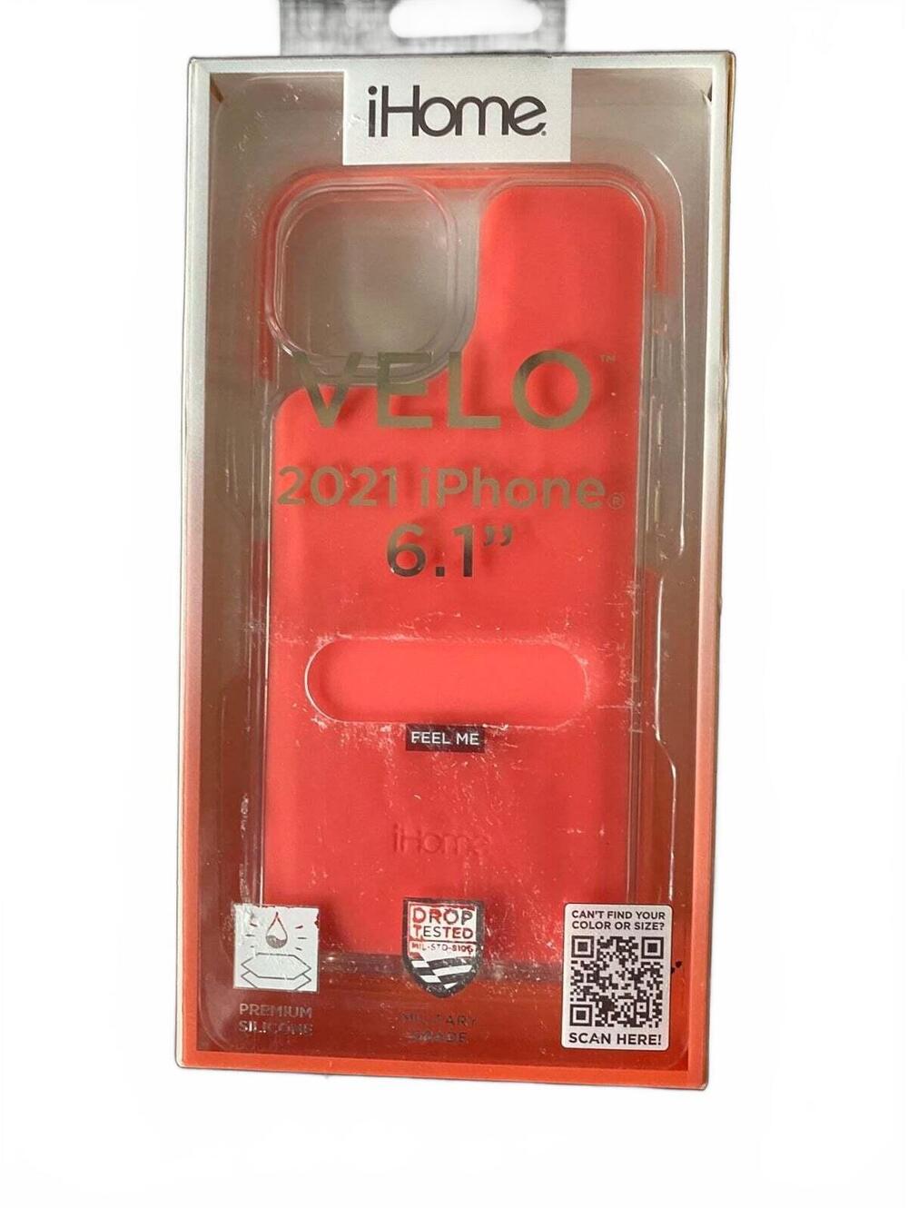 iHome Velo Silicone Impact Case for 2021 iPhone 6.1 inch  Coral